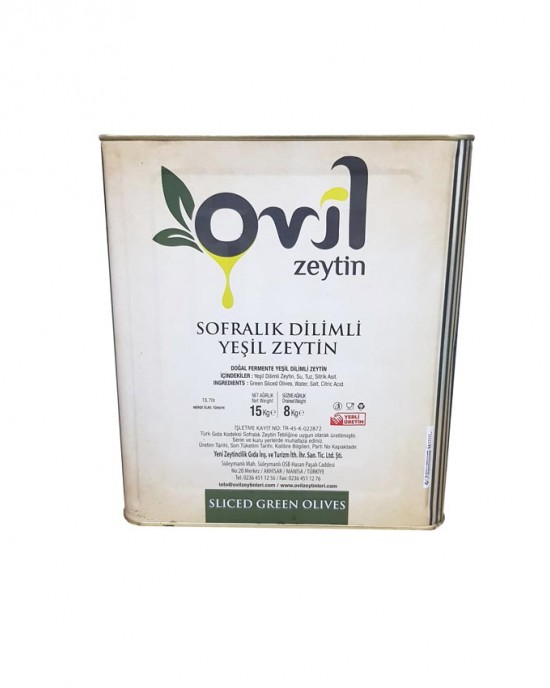 OVİL SİYAH DİLİM ZEYTİN 8 KG 